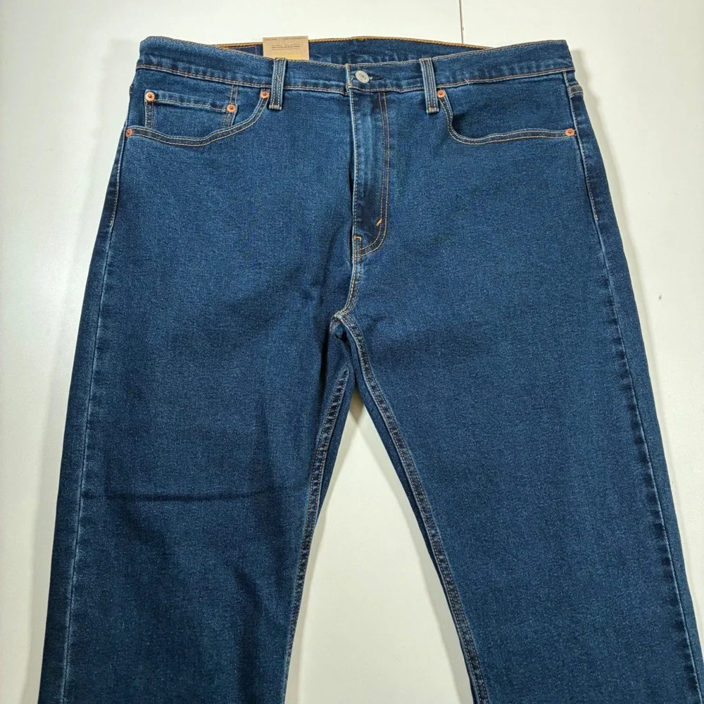 NEW Levi's 502 Taper Jeans 38x30 Blue Stretch Dark Wash Denim (Tag 36x30)